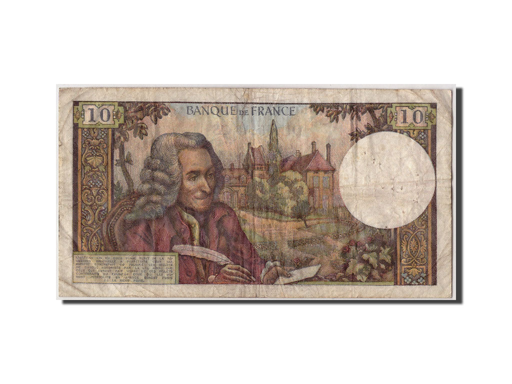 Banknote, France, 10 Francs, 10 F 1963-1973 ''Voltaire'', 1972, 1972-03-02