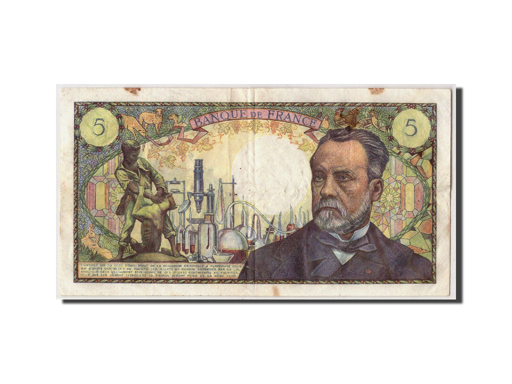 Banknote, France, 5 Francs, 5 F 1966-1970 ''Pasteur'', 1969, 1969-02-06
