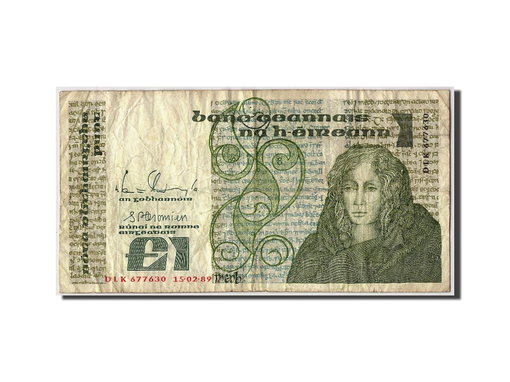 Ireland - Republic, 1 Pound, 1989, KM:70d, 1989-02-15, F(12-15)