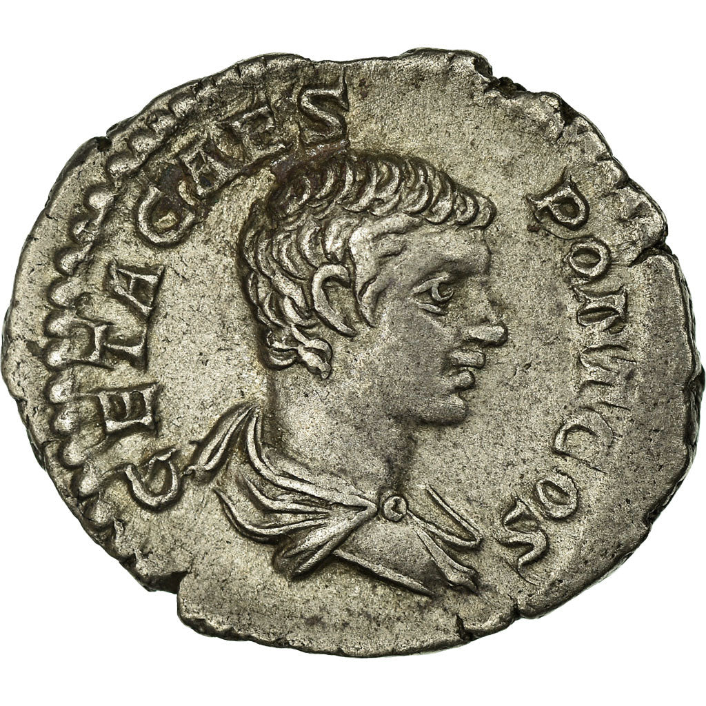 Münze, Geta, Denarius, Roma, VZ, Silber