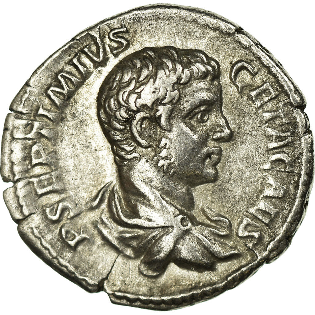 Münze, Geta, Denarius, Roma, SS+, Silber