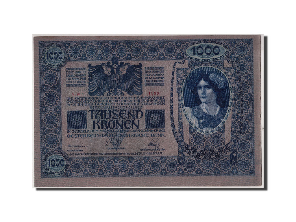 Banknote, Austria, 1000 Kronen, Undated (1919), 1902-01-02, KM:59, VF(30-35)