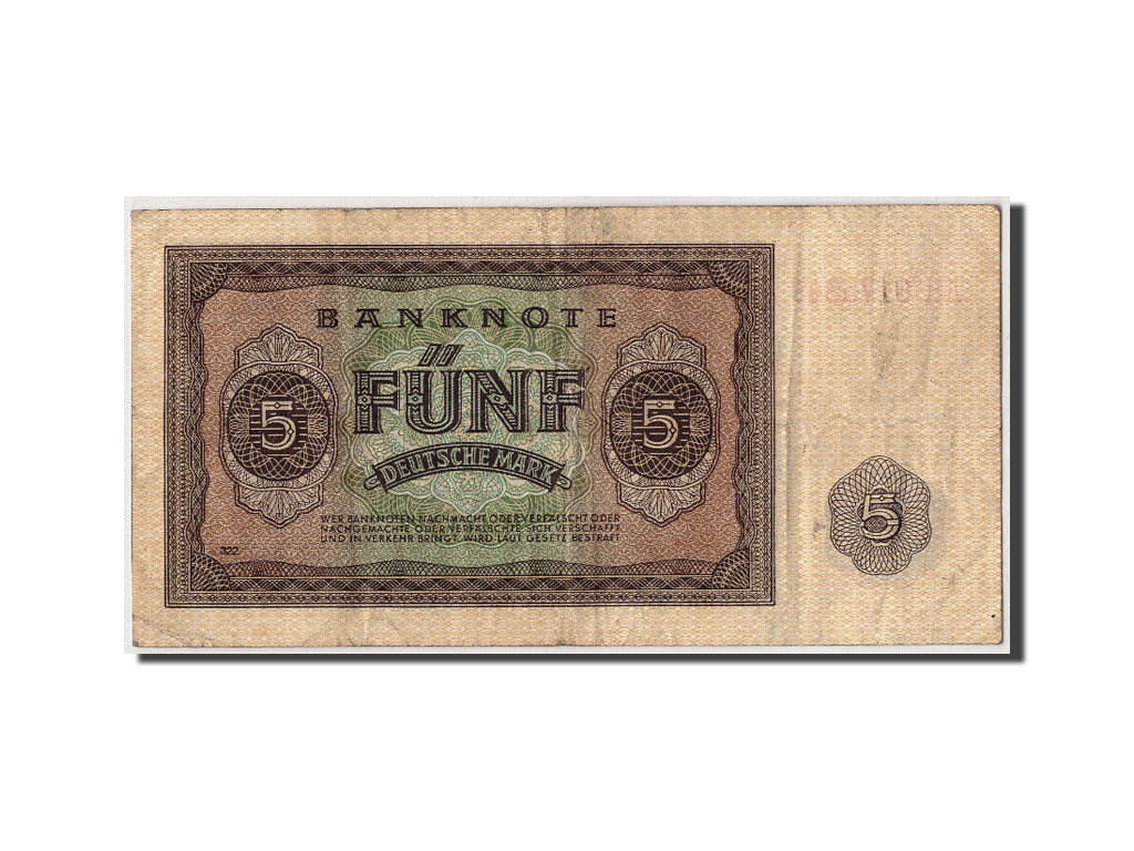Germany - Democratic Republic, 5 Deutsche Mark, 1948, KM:11b, Undated, VF(20-25)