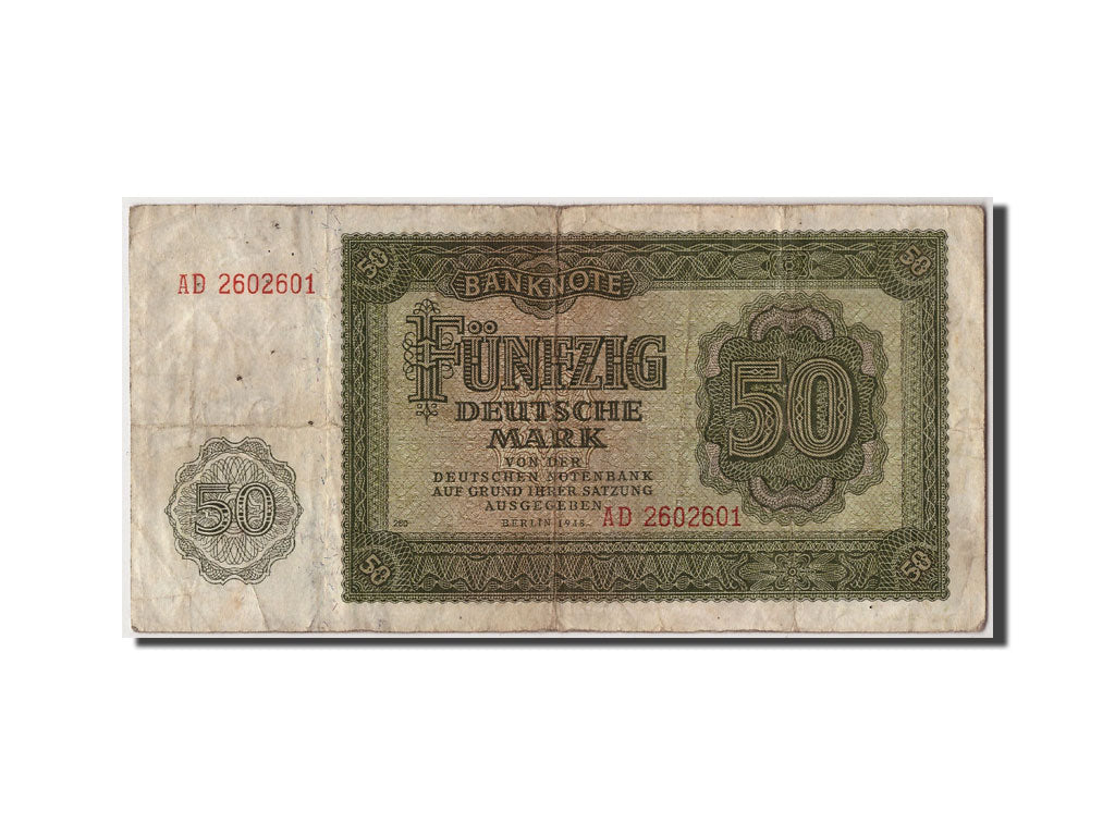 Germany - Democratic Republic 50 Deutsche Mark,1948,KM:14b,Undated,VF(20-25)