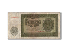 Germany - Democratic Republic 50 Deutsche Mark,1948,KM:14b,Undated,VF(20-25)