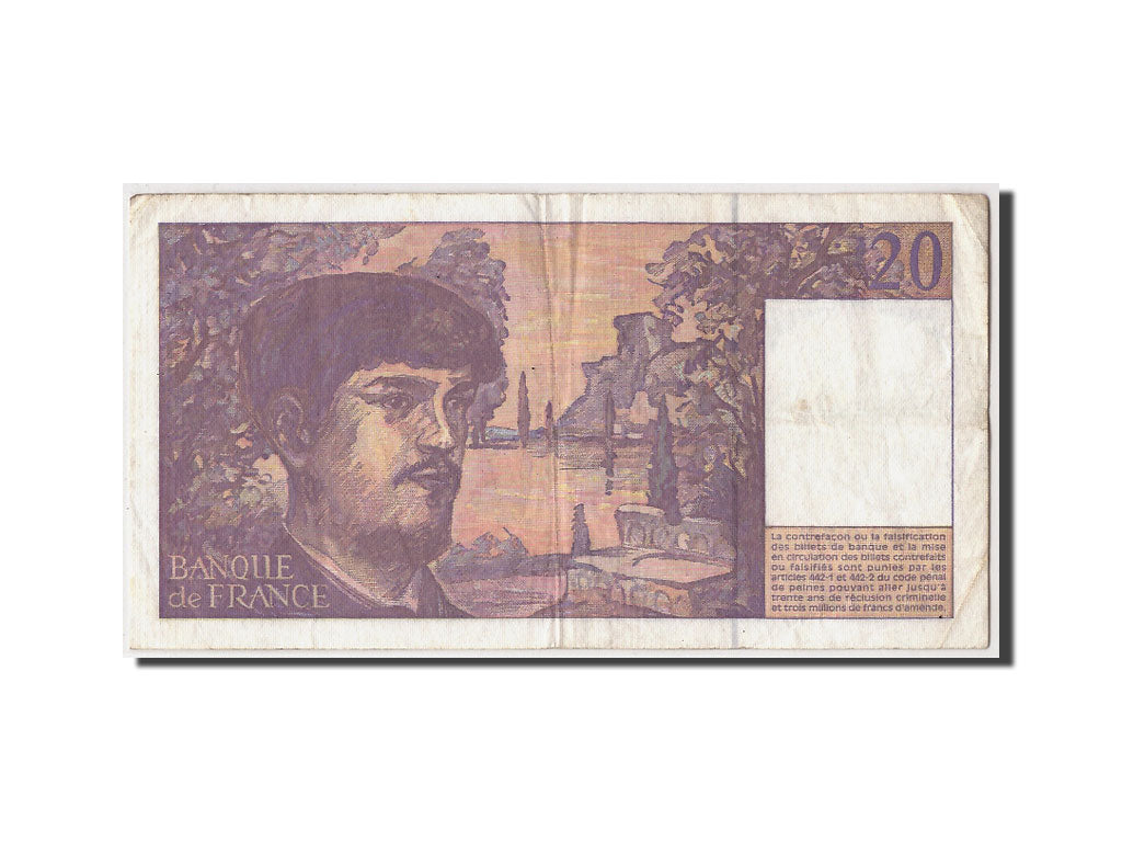 Biljet, Frankrijk, 20 Francs, 20 F 1980-1997 ''Debussy'', 1997, Undated, TB