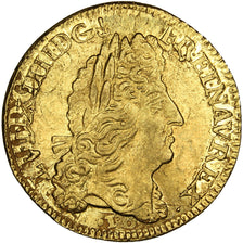 FRANCE, Louis d'or à l'écu, Louis D'or, 1690, Metz, KM #278.21, AU(55-58), Gold,