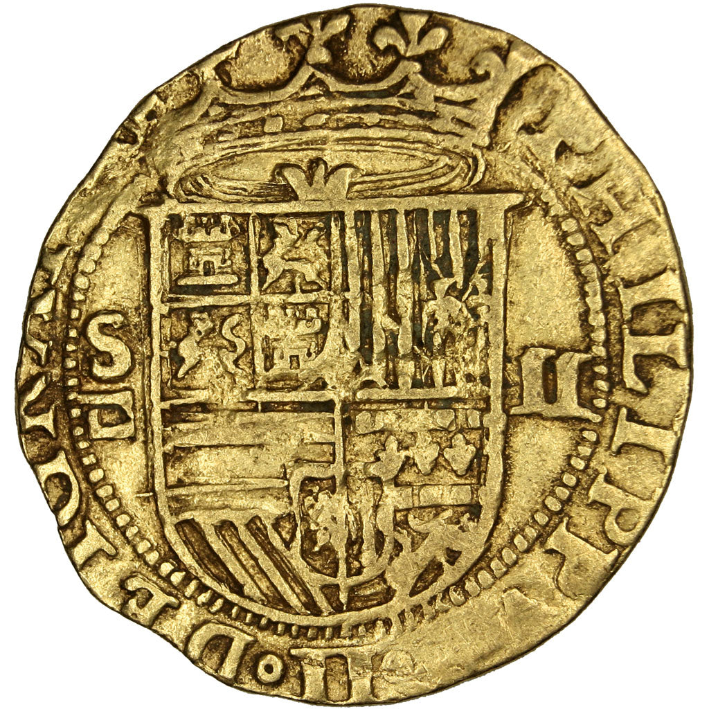 Spain, 2 Escudos, Sevilla, AU(50-53), Gold, 6.68