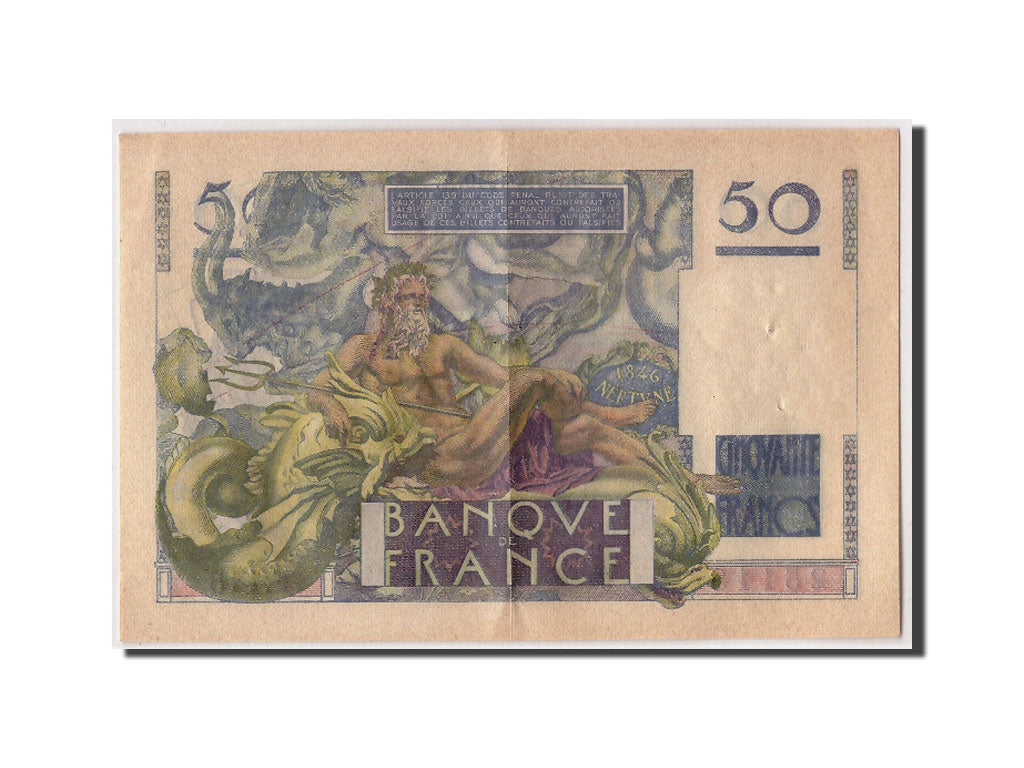 Billete, Francia, 50 Francs, 50 F 1946-1951 ''Le Verrier'', 1949, 1949-02-17