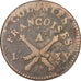 FRENCH COLONIES, 12 Deniers, Sol, 1767, Paris, KM #6, VF(30-35), Bronze, 12.67