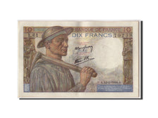 Billete, Francia, 10 Francs, 10 F 1941-1949 ''Mineur'', 1944, 1944-01-03, EBC