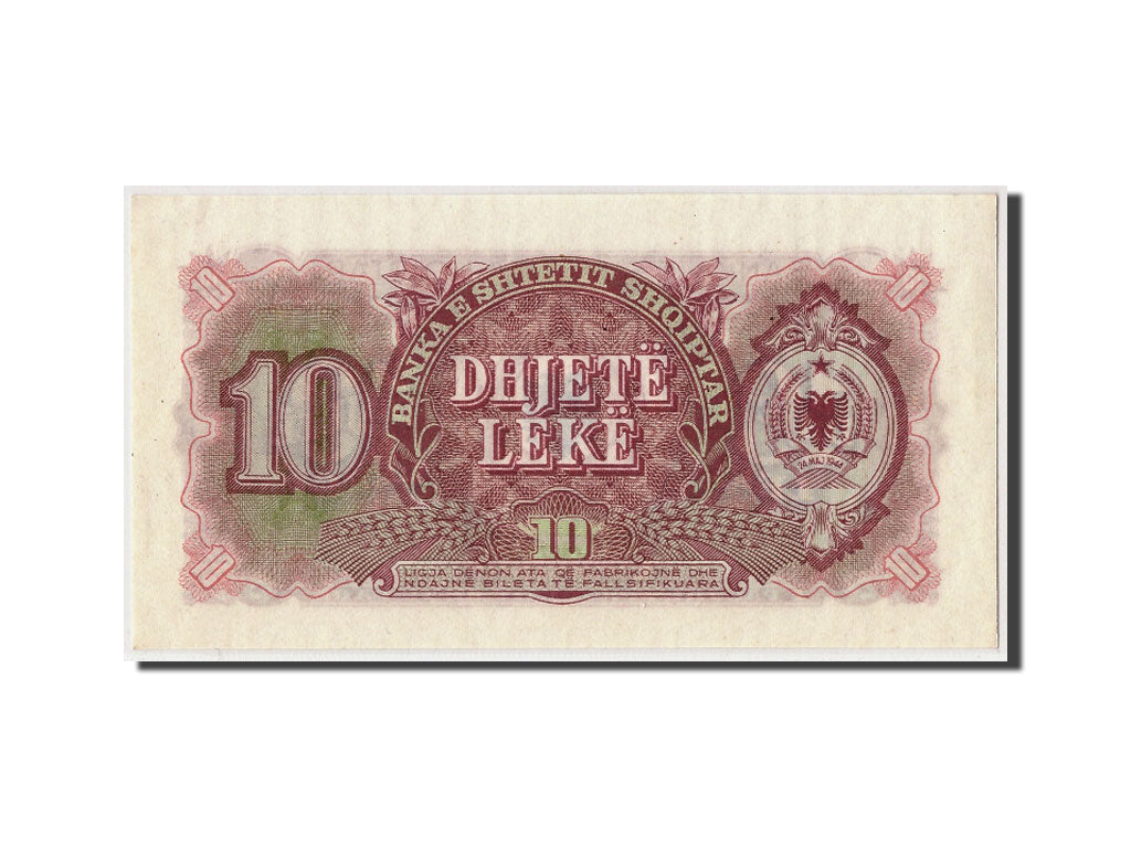 Albania, 10 Lekë, 1957, KM:28a, Undated, FDS
