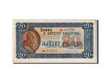 Albanie, 20 Franga, 1945, KM:16, 1945-05-01, SPL