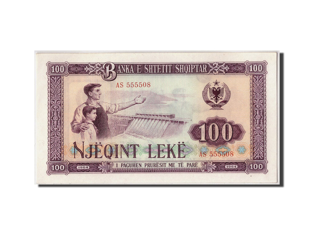 Billet, Albania, 100 Lekë, 1964, Undated, KM:39a, SPL