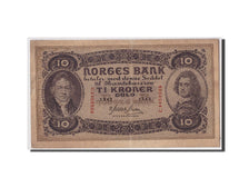 Norwegen, 10 Kroner, 1942, KM:8c, Undatiert, VF(30-35)