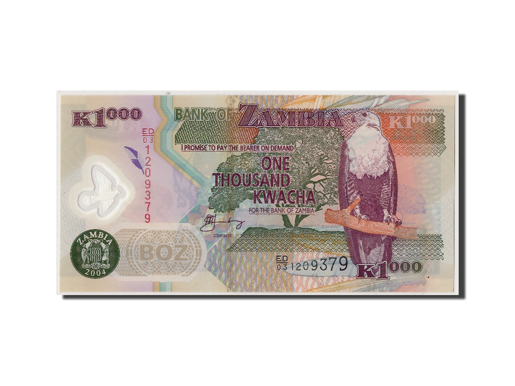Banknote, Zambia, 1000 Kwacha, 2004, Undated, KM:44c, UNC(65-70)