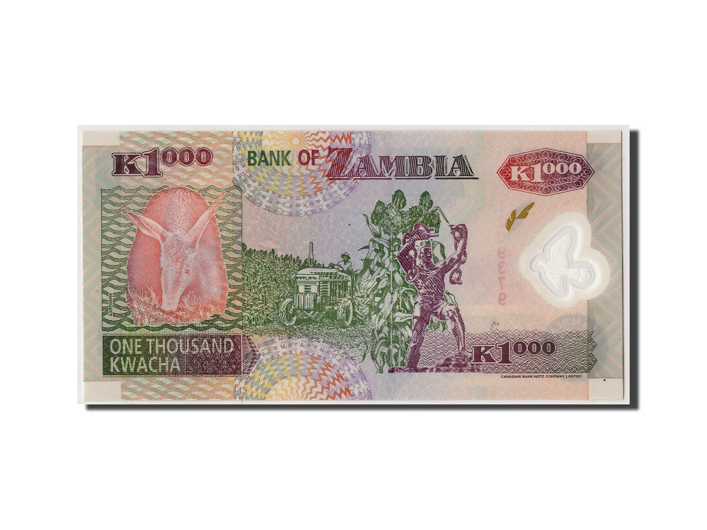 Banknote, Zambia, 1000 Kwacha, 2004, Undated, KM:44c, UNC(65-70)