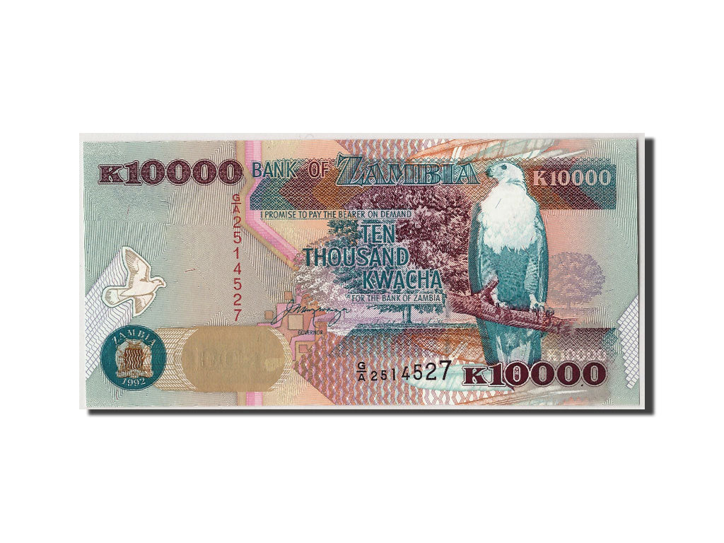 Zambia, 10,000 Kwacha, 1992, KM:42a, Undated, UNC(65-70)