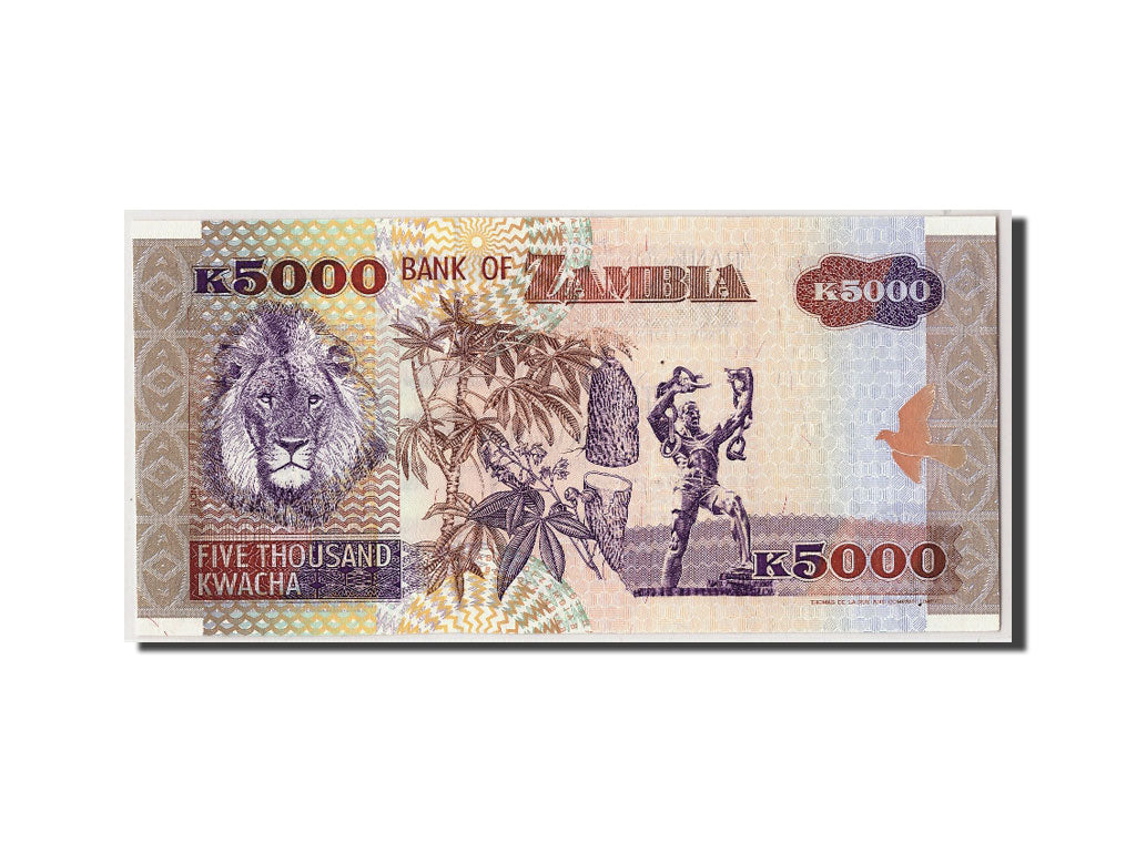 Zambia, 5000 Kwacha, 1992, KM:41a, Undated, FDS
