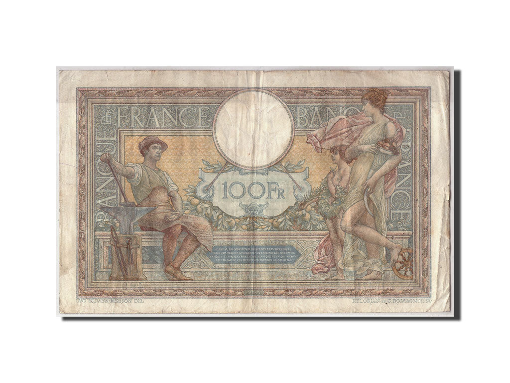 Banknote, France, 100 Francs, 100 F 1908-1939 ''Luc Olivier Merson'', 1926