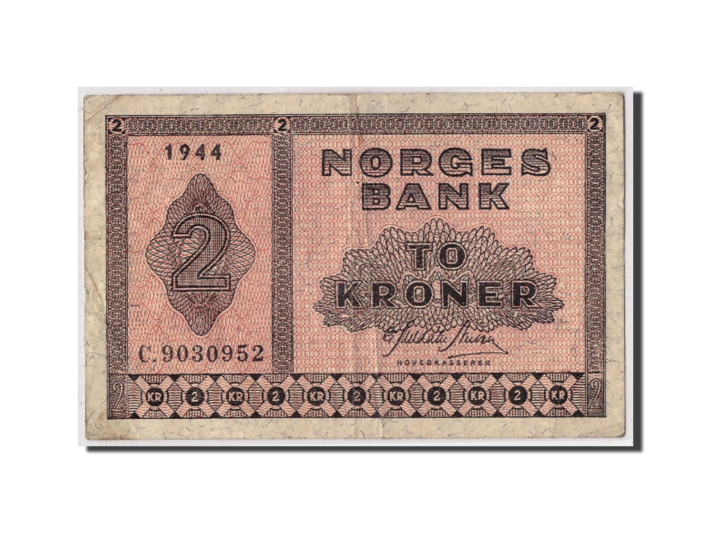 Norwegen, 2 Kroner, 1944, Undatiert, KM:16a1, VF(30-35)