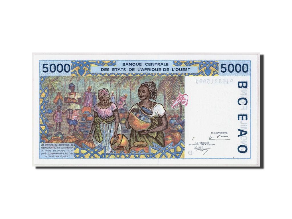 West African States, Mali, 5000 Francs, 1994, KM:413Db, Undated, UNC(65-70)