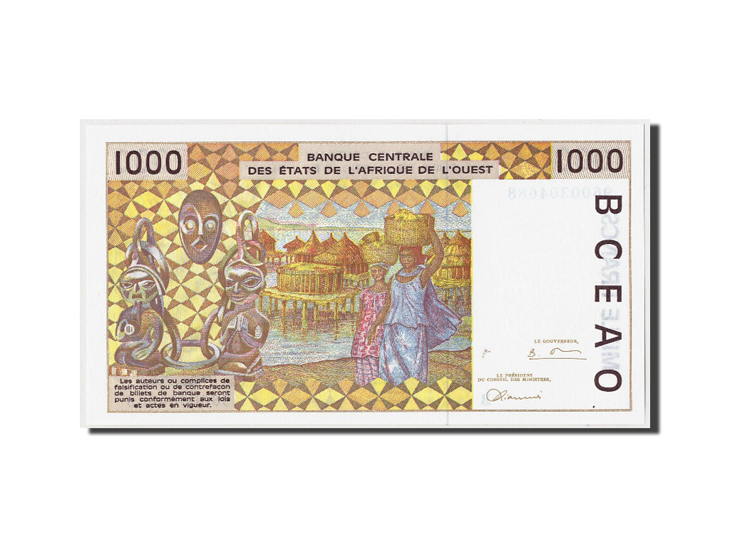 Banknote, West African States, 1000 Francs, 1996, Undated, KM:211Bg, UNC(65-70)