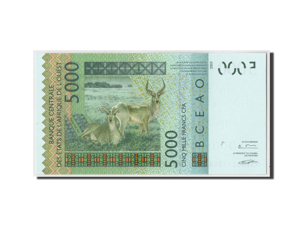 Banknote, West African States, 5000 Francs, 2005, Undated, KM:217Bc, UNC(65-70)