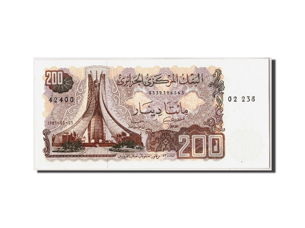 Geldschein, Algeria, 200 Dinars, 1983, 1983-03-23, KM:135a, UNZ