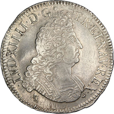 FRANCE, Écu aux 8 L 2e type, ECU, 1704, Rennes, KM #360.24, AU(50-53), Silver, .
