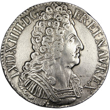 FRANCE, Écu aux 3 couronnes, ECU, 1710, Riom, KM #386.13, AU(50-53), Silver, ...
