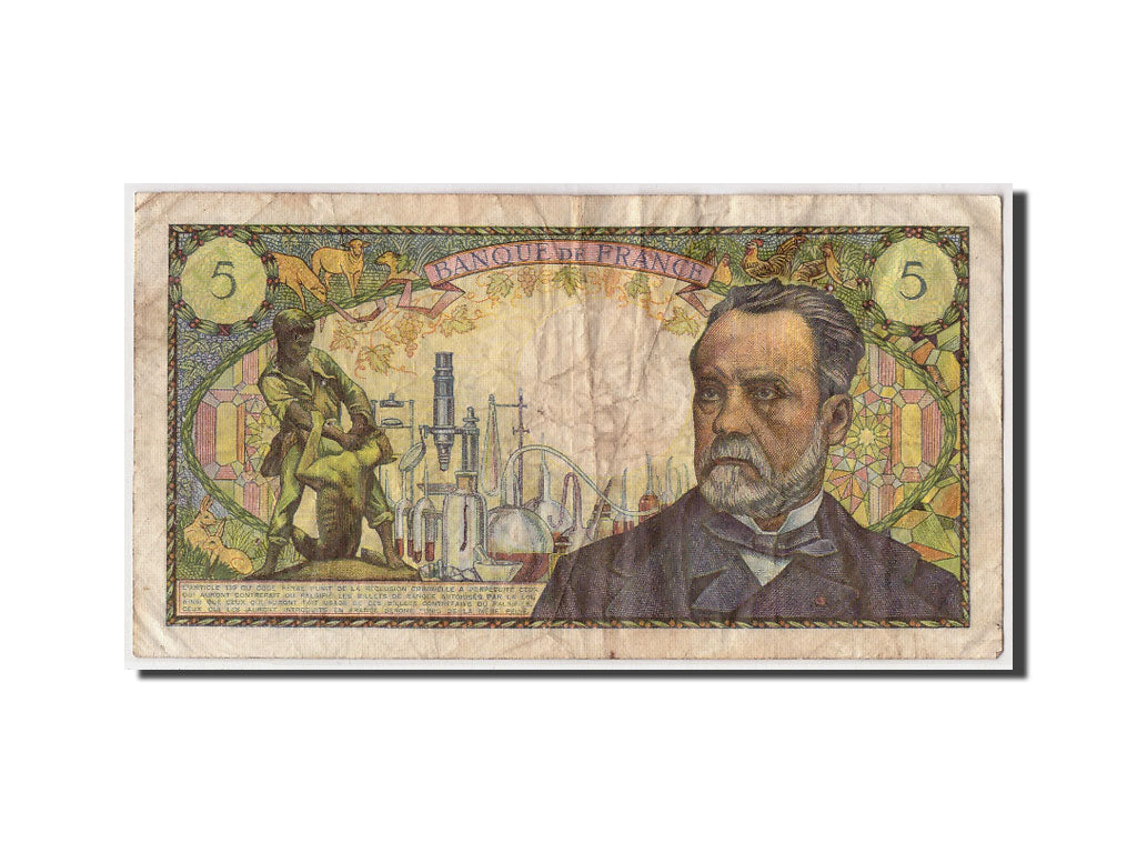 Billete, Francia, 5 Francs, 5 F 1966-1970 ''Pasteur'', 1967, 1967-05-05, BC