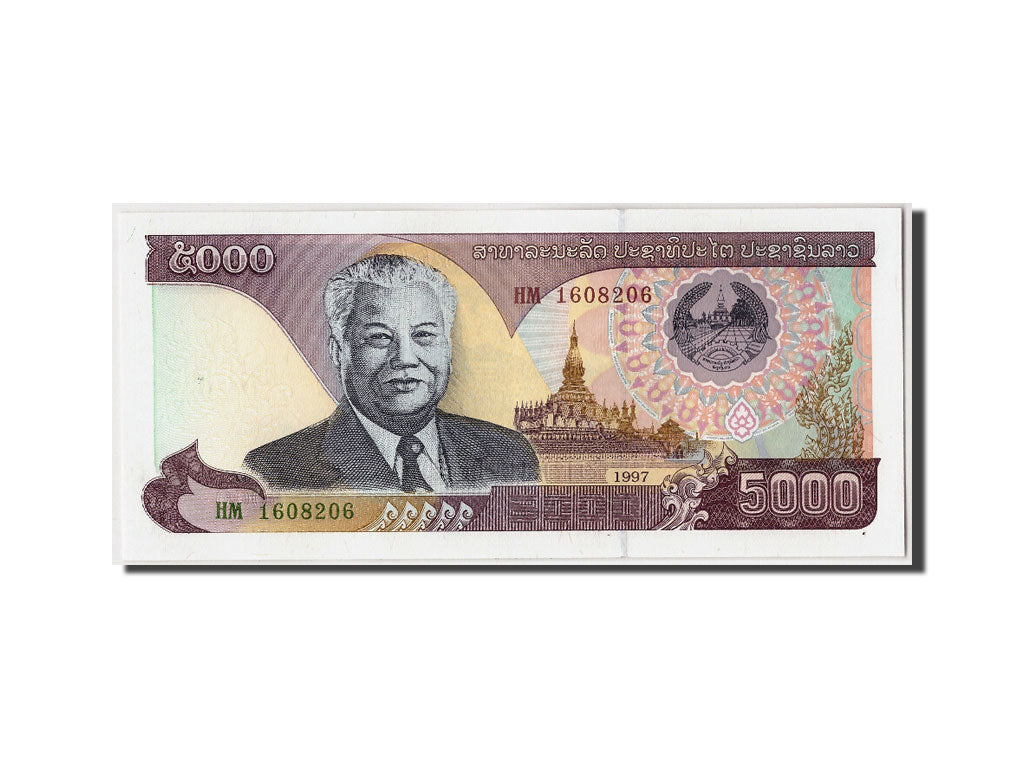 Lao, 5000 Kip, 1997, KM:34a, non daté, SPL