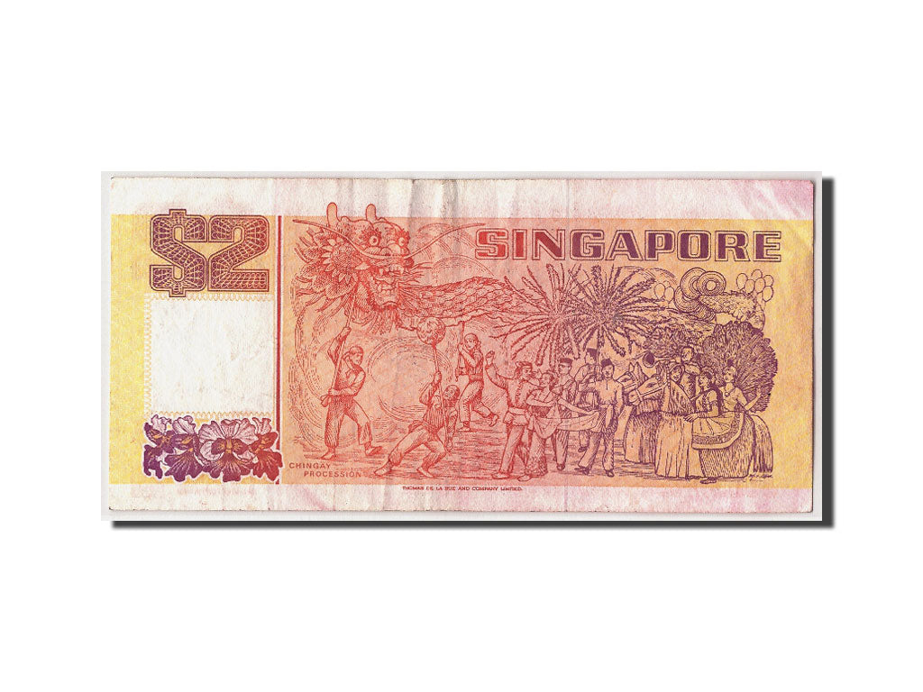 Banknote, Singapore, 2 Dollars, Undated (1990), KM:27, VF(30-35)