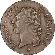 FRANCE, 1/2 Sol ou 1/2 sou, 1/2 Sol, 1786, Metz, KM #586.2, AU(55-58), Copper,..