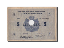 Biljet, Montenegro, 5 Perpera, 1914, 1914-07-25, KM:9, TTB