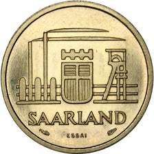 Coin, SAARLAND, 20 Franken, 1954, Paris, MS(63), Aluminum-Bronze