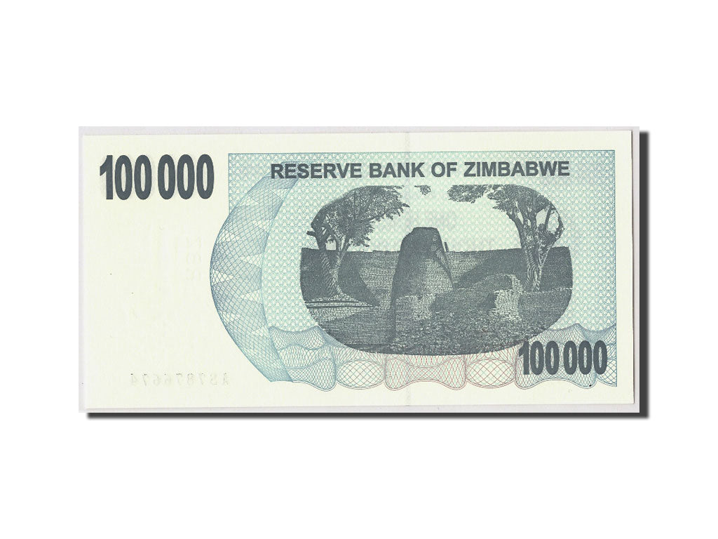 Banknote, Zimbabwe, 100,000 Dollars, 2006, 2006-08-01, KM:48b, UNC(65-70)
