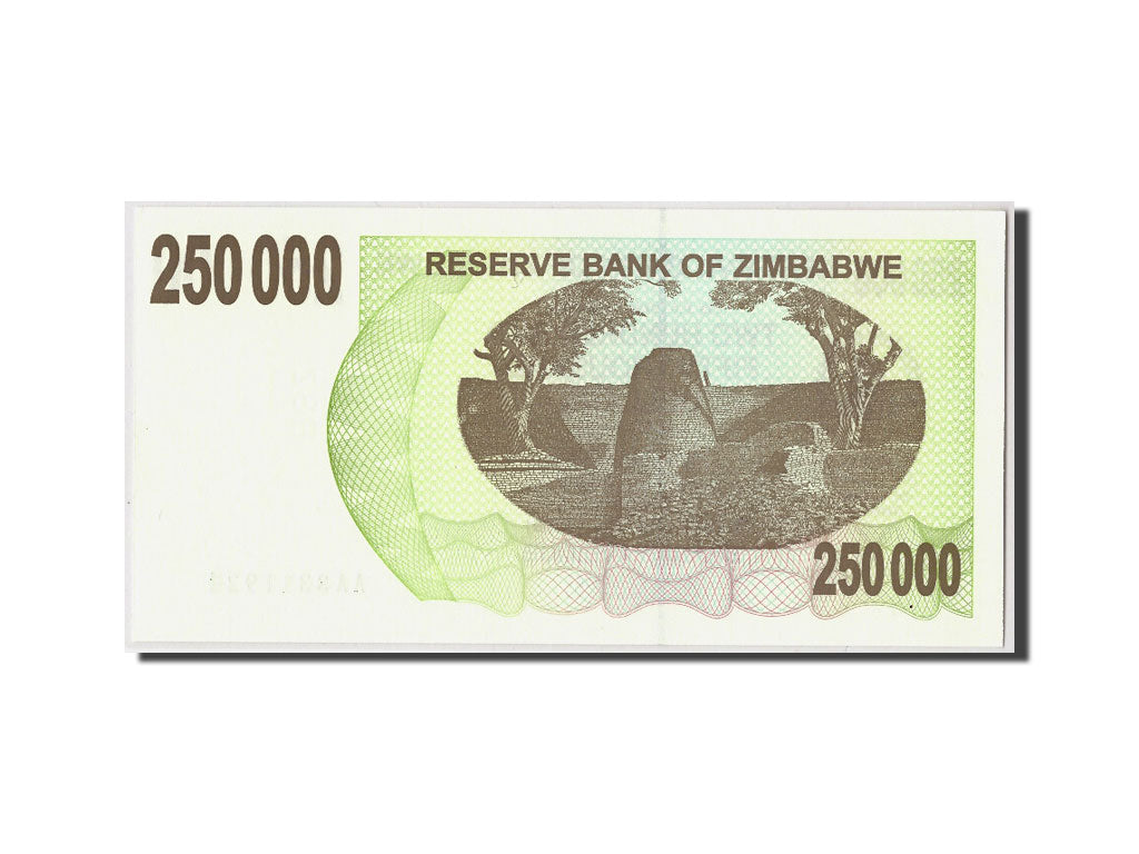 Zimbabwe, 250,000 Dollars, 2007, KM:50, 2007-12-20, FDS