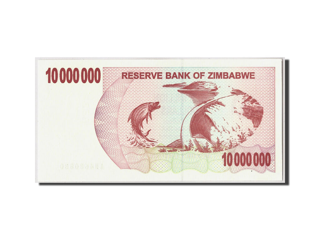 Geldschein, Simbabwe, 10 Million Dollars, 2008, 2008-01-01, KM:55a, UNZ