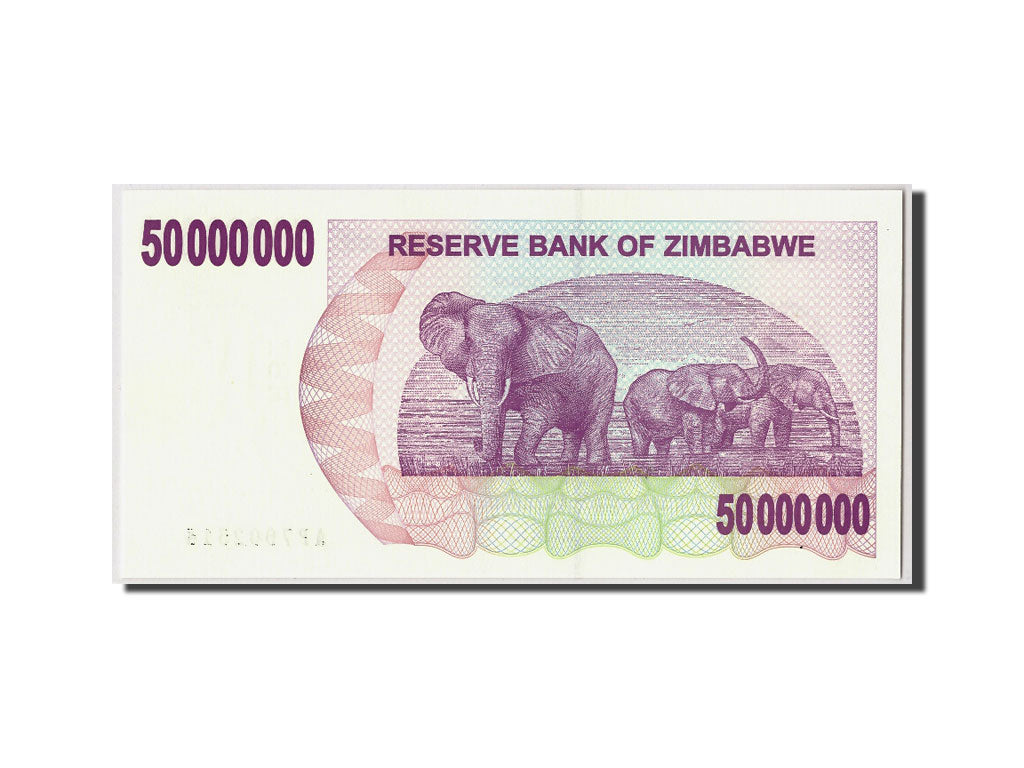 Banconote, Zimbabwe, 50 Million Dollars, 2008, KM:57, 2008-04-02, FDS