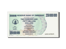 Biljet, Zimbabwe, 250 Million Dollars, 2008, 2008-05-02, KM:59, NIEUW
