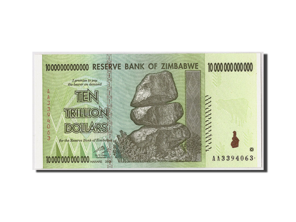 Zimbabwe, 10 Trillion Dollars, 2008, KM:88, Undated, FDS