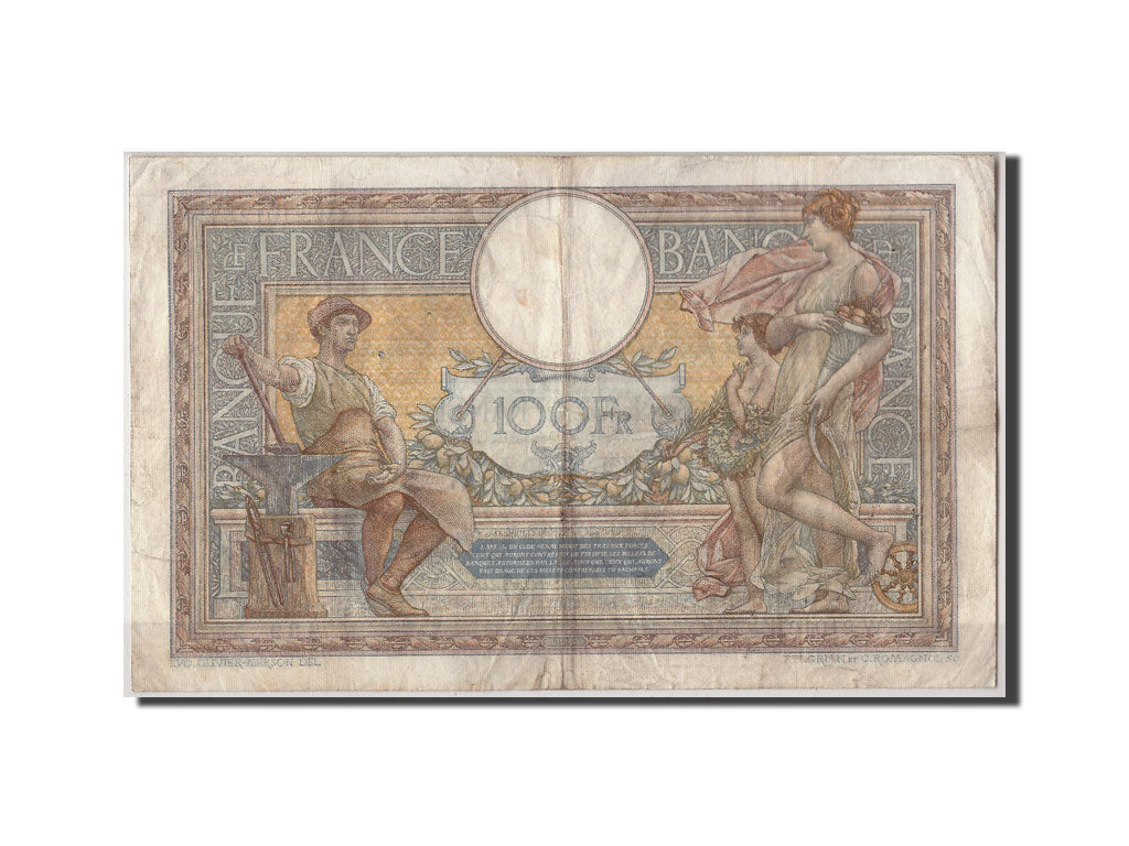 Banknote, France, 100 Francs, 100 F 1908-1939 ''Luc Olivier Merson'', 1928