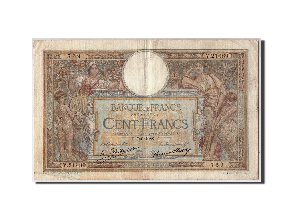 Billet, France, 100 Francs, 1928, 1928-06-07, TB, Fayette:24.7, KM:78b