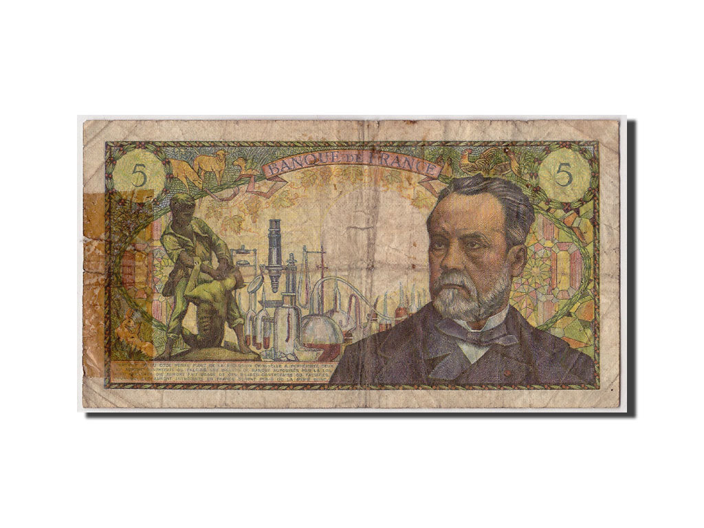 France, 5 Francs ''Pasteur'', 1967, KM:146b, 1967-05-05, F(12-15)
