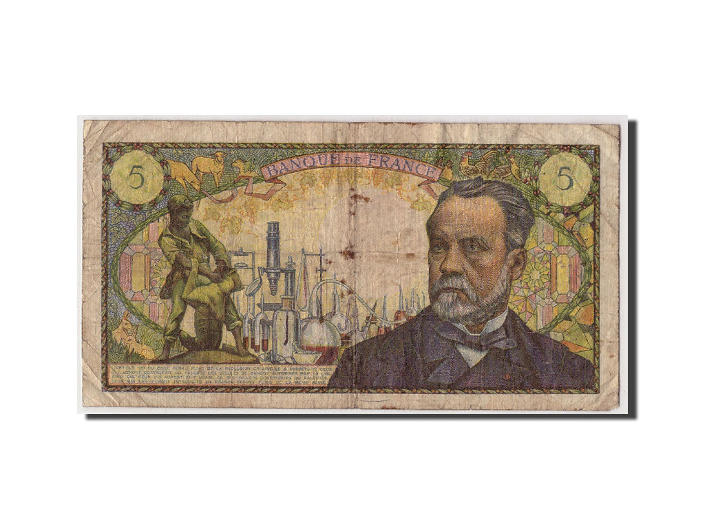 France, 5 Francs ''Pasteur'', 1967, KM:146b, 1967-12-07, F(12-15)