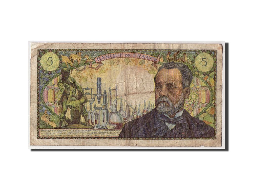 France, 5 Francs ''Pasteur'', 1969, KM:146b, 1969-06-05, F(12-15)