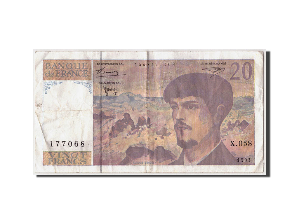 Banknote, France, 20 Francs, 20 F 1980-1997 ''Debussy'', 1997, Undated