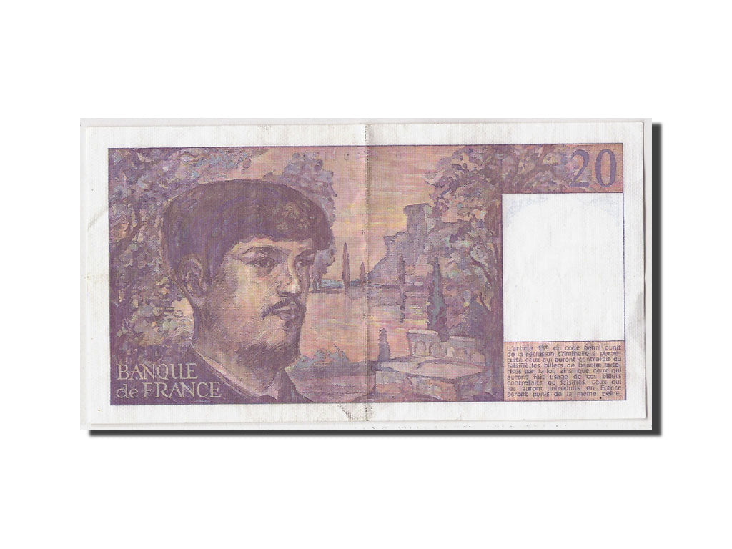 France, 20 Francs ''Debussy'', 1987, non daté, KM:151b, TTB+, Fayette:66.8